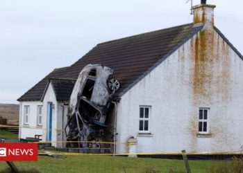 Car crashed into house after police chase in Lewis