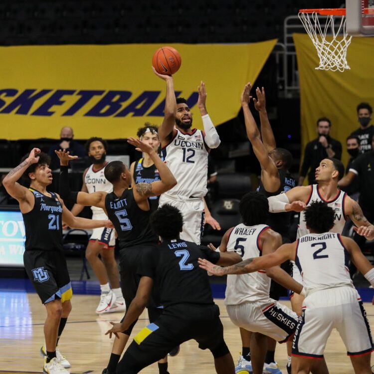 Dan Hurley provides music, Tyler Polley, Isaiah Whaley the lyrics as UConn men score big comeback at Marquette; plus more takeaways