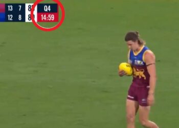 Timekeeping error, clock countdown in Brisbane Lions win over West Coast Eagles