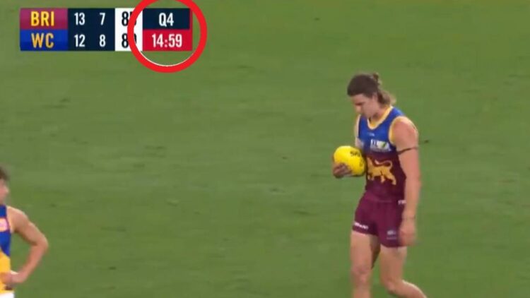 Timekeeping error, clock countdown in Brisbane Lions win over West Coast Eagles
