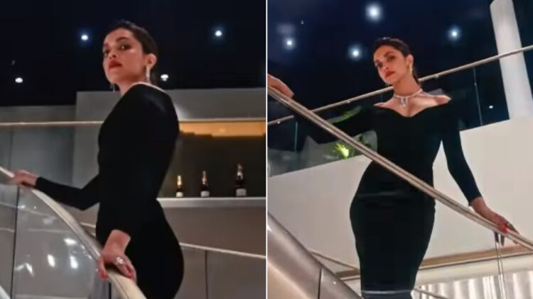 Deepika Padukone looks breathtakingly beautiful in black gown, her diamond choker is once again the star