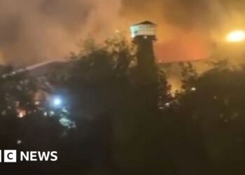 Evin prison fire: Several dead after fire at Iran's notorious detention centre – BBC